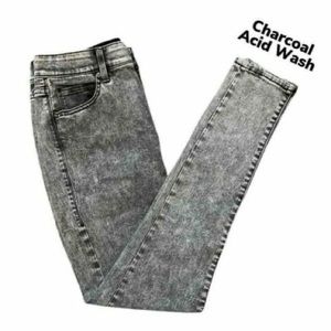 NWOT Lularoe Grey Acid Wash Skinny Denim 28